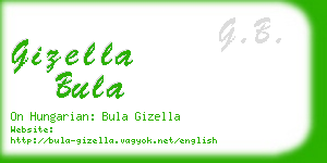 gizella bula business card